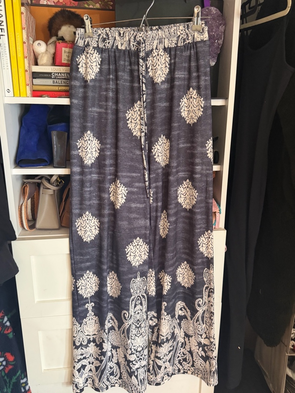 Ranlege Boho Navy and White Maxi Pant